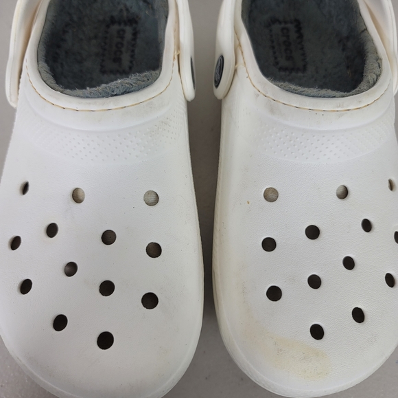 Crocs Mules Clogs sandals Boys  Sz J2 White - Picture 5 of 10